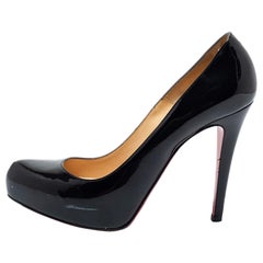 Christian Louboutin Black Patent Rolando Pumps Size 38.5