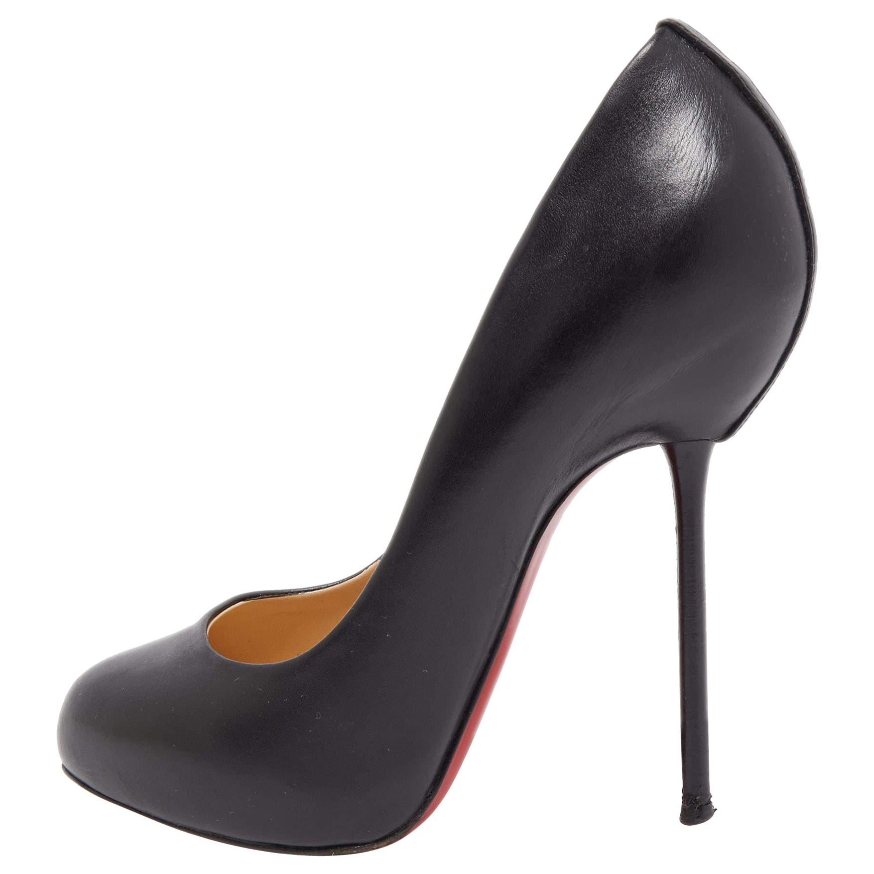 Christian Louboutin - Escarpins en cuir noir « Big Lips », taille 38