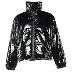 Acne Studios Black Nylon Zip Up Puffer Jacket XL