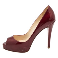 Christian Louboutin Red Patent Very Prive Pumps Size 37.5
