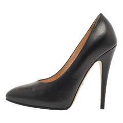 Gucci Black Leather Pointed Toe Pumps Size 36.5