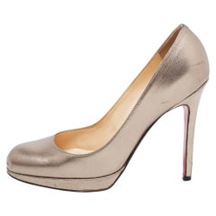 Christian Louboutin Metallic Leather New Simple Pumps Size 37.5