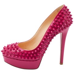 Christian Louboutin Bombas de plataforma Alti de charol rosa talla 36