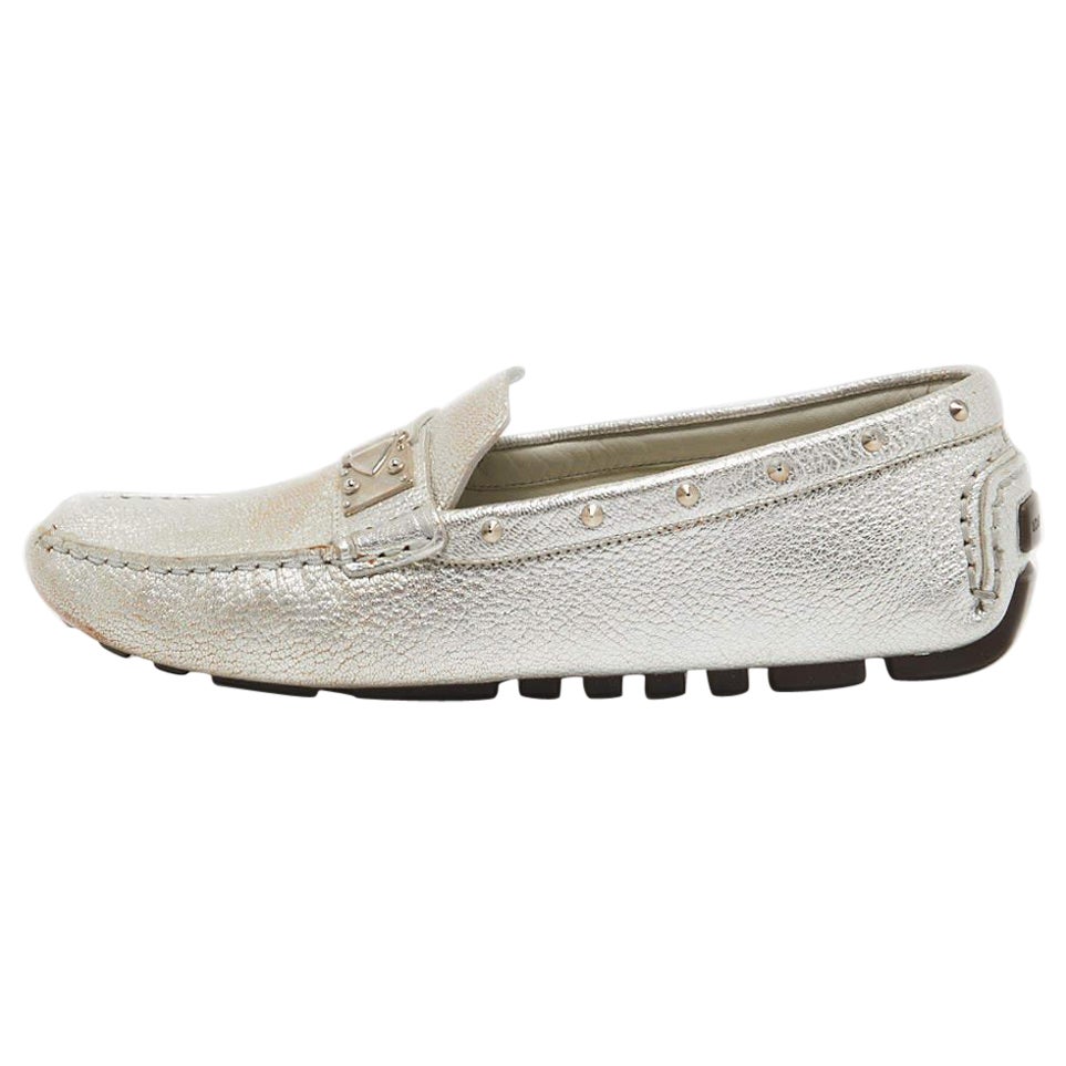 Louis Vuitton - Mocassini Lombok in pelle argentata - misura 40,5