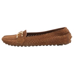 Louis Vuitton - Mocassini Oxford in pelle scamosciata marrone misura 37