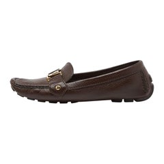 Louis Vuitton Brown Leather Oxford Loafers Size 39