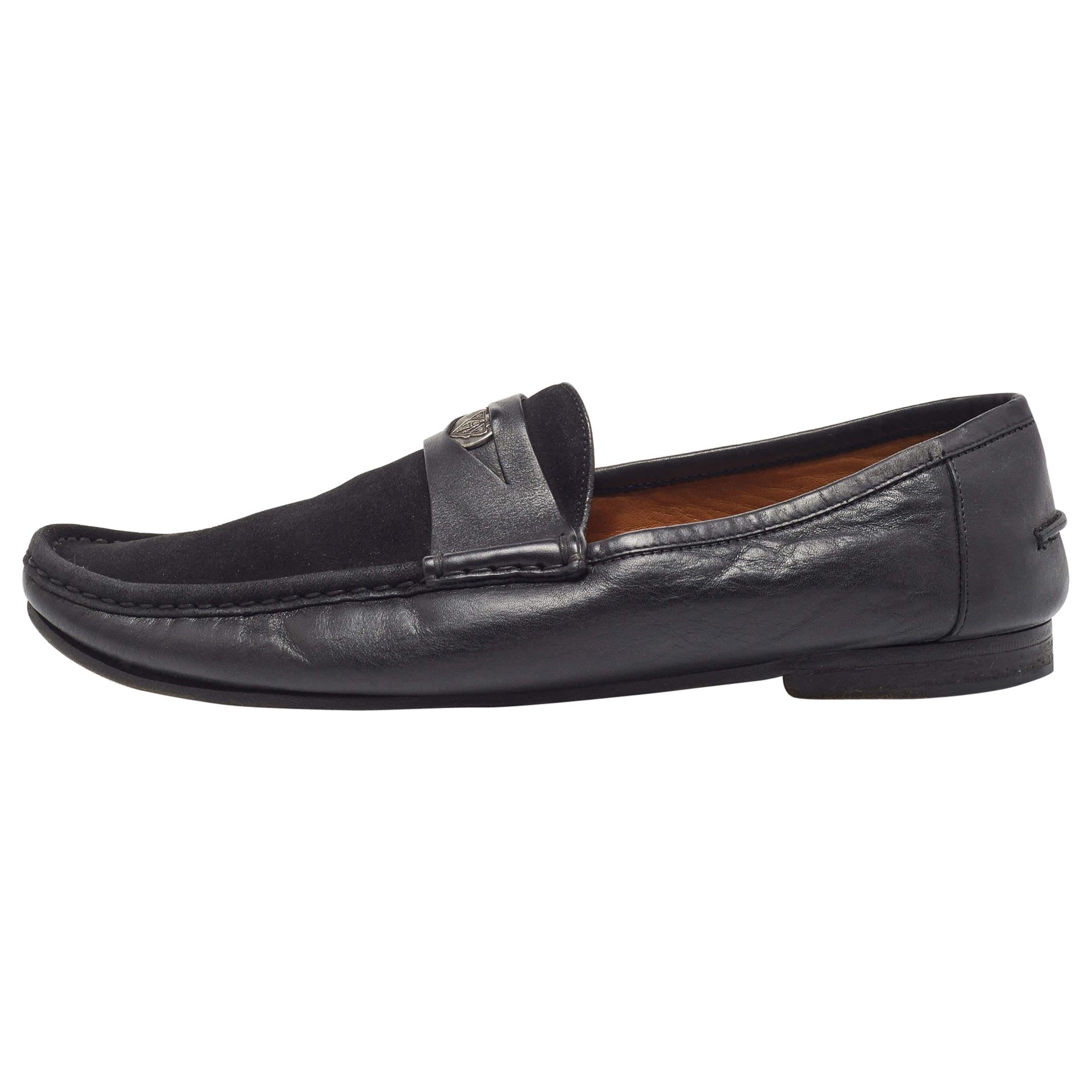Gucci Mocasines de piel y ante negro Hysteria talla 43 en venta