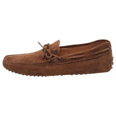 Tod's - Mocassins en daim marron avec nœud Taille 43