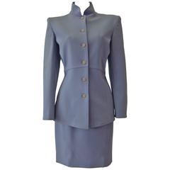 Vintage Claude Montana Lavender Skirt Suit