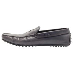 Tods - Mocassins en cuir gris, taille 45,5