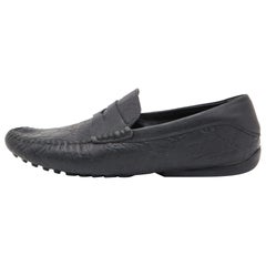 Gucci Guccissima Leather Penny Slip On Loafers Size 40.5