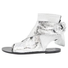 Isabel Marant  Sandalias planas gladiadoras Mosley de piel plateada talla 39