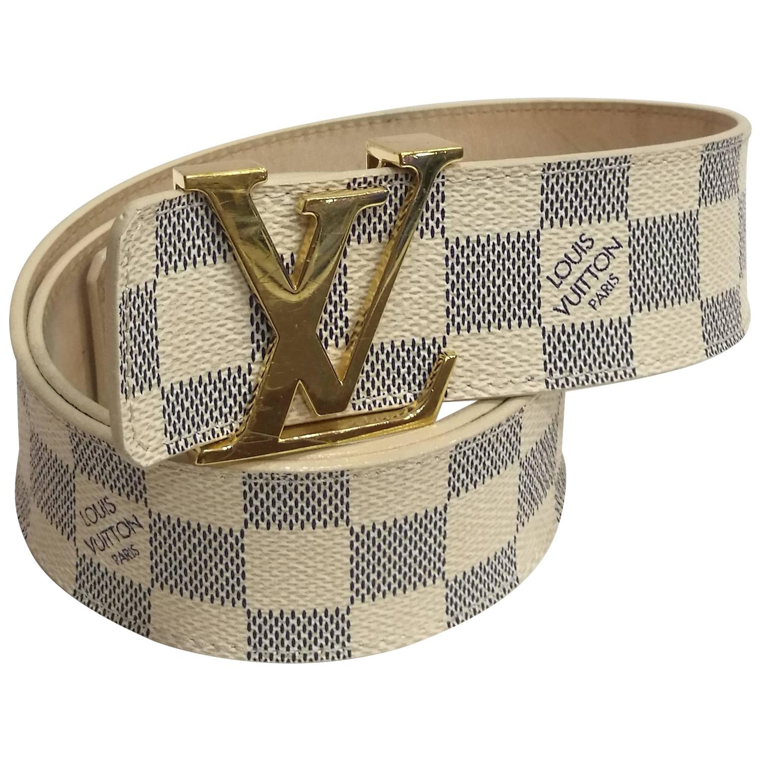 Louis Vuitton LV Iconic Reversible Belt 30MM Blue in Canvas with