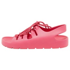 Bottega Veneta Pink Rubber Jelly Sandals Size 37