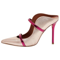 Malone Souliers in pelle rosa metallizzata Maureen Mules Taglia 37