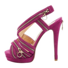 Christian Louboutin Purple Suede Rodita Sandals Size 36