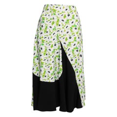 Stella McCartney Falda midi de crepé rosa con estampado floral S