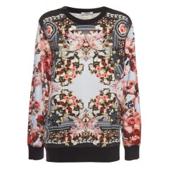 Givenchy Mehrfarbig Rosen und Vögel des Paradieses Baumwollstrick-Pullovershirt S