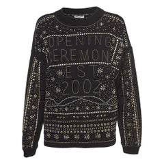 Opening Ceremony  Felpa con borchie in cotone nero S