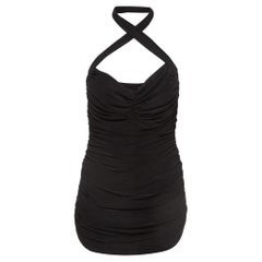 Maillot de bain sans bretelles Marissa en jersey froncé noir de Norma Kamali XL