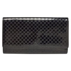 Gucci Black Microguccissima Patent Leather Broadway Clutch