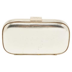 Anya Hindmarch Pale Gold Leather Marano Clutch