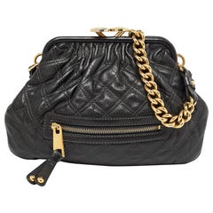 Marc Jacobs Black Quilted Leather Little Stam Shoulder Bag