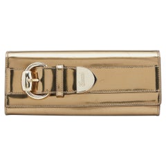 Gucci Gold Patent Leather Romy Clutch