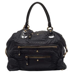 Tod's Black Nylon and Patent Leather Pashmy Pocket Media D Bag