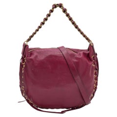 Marc Jacobs Burgundy Leather Lace Nomad Hobo