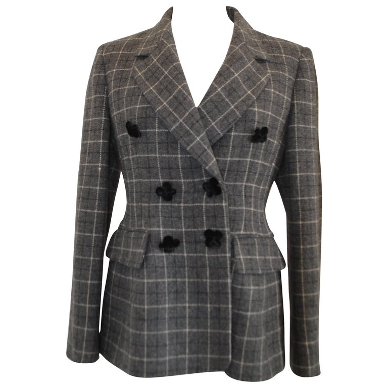 Moschino Women's Wool Flannel Jacket Black