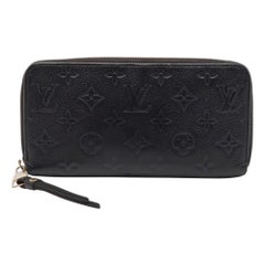 Louis Vuitton Black Monogram Empreinte Leather Zippy Wallet