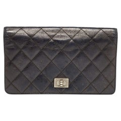 Chanel Black Quilted Leather Reissue Continental Wallet