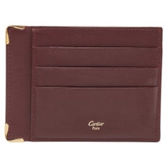 Cartier Burgundy Leather Card Holder