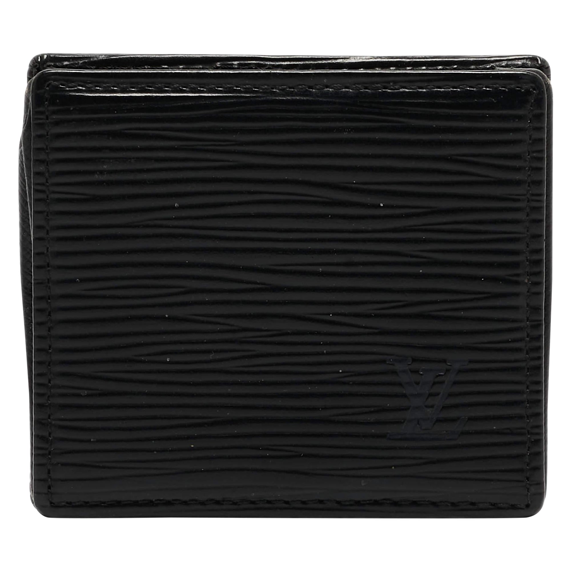 Louis Vuitton Black Epi Leather Porte-Monnaie Boite Coin Purse
