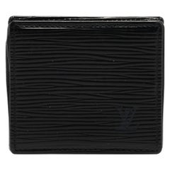 Louis Vuitton Black Epi Leather Porte-Monnaie Boite Coin Purse