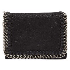 Stella McCartney Portefeuille trifold en faux cuir Falabella noir