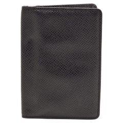 Louis Vuitton Black Taiga Leather Bifold Card Case