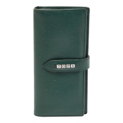 Portefeuille à rabat continental en cuir Greene & Greene
