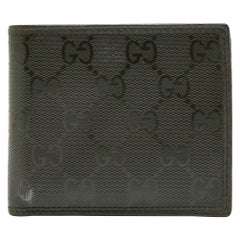 Gucci Military Green GG Imprime Canvas Bifold Wallet