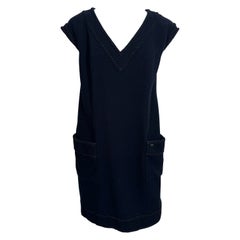 Chanel Vintage 2008 Cruise Navy Shift Dress - Taglia 44