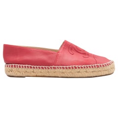 Chanel Alpargata CC de piel roja Talla 39