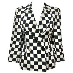 1990 Moschino Vintage Checkerboard Blazer