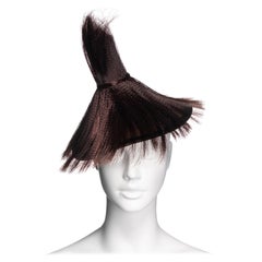 Christian Dior by John Galliano Horse Hair Conical Fascinator Hat, FW 2007