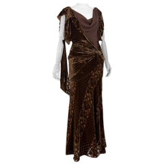 John Galliano c2004 Jacquard-Kleid im Vintage-Stil