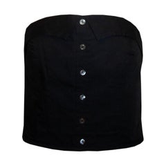 Margaret Howell Black Cotton Bustier