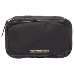 Gianfranco Ferre Bolso de lona negro con cremallera