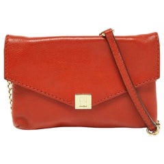 CH Carolina Herrera Orange Flap Crossbody Bag