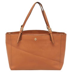 Tory Burch Tote con fibbia York grande in pelle marrone