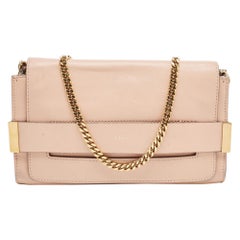 Used Chloe Peach Leather Elle Shoulder Bag